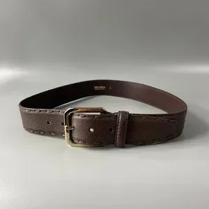 MaxMara | Accessories | Maxmara Womens Brown Leather Wide  display picture 3